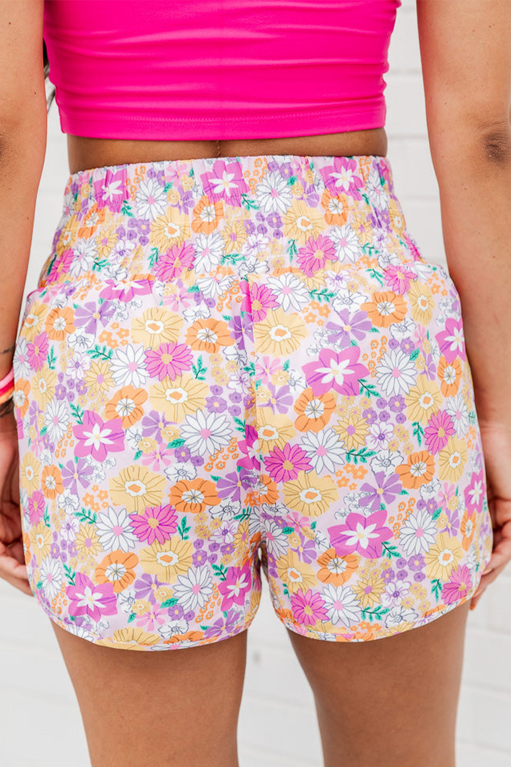 KENDALL + KYLIE Pink Floral Print Shorts