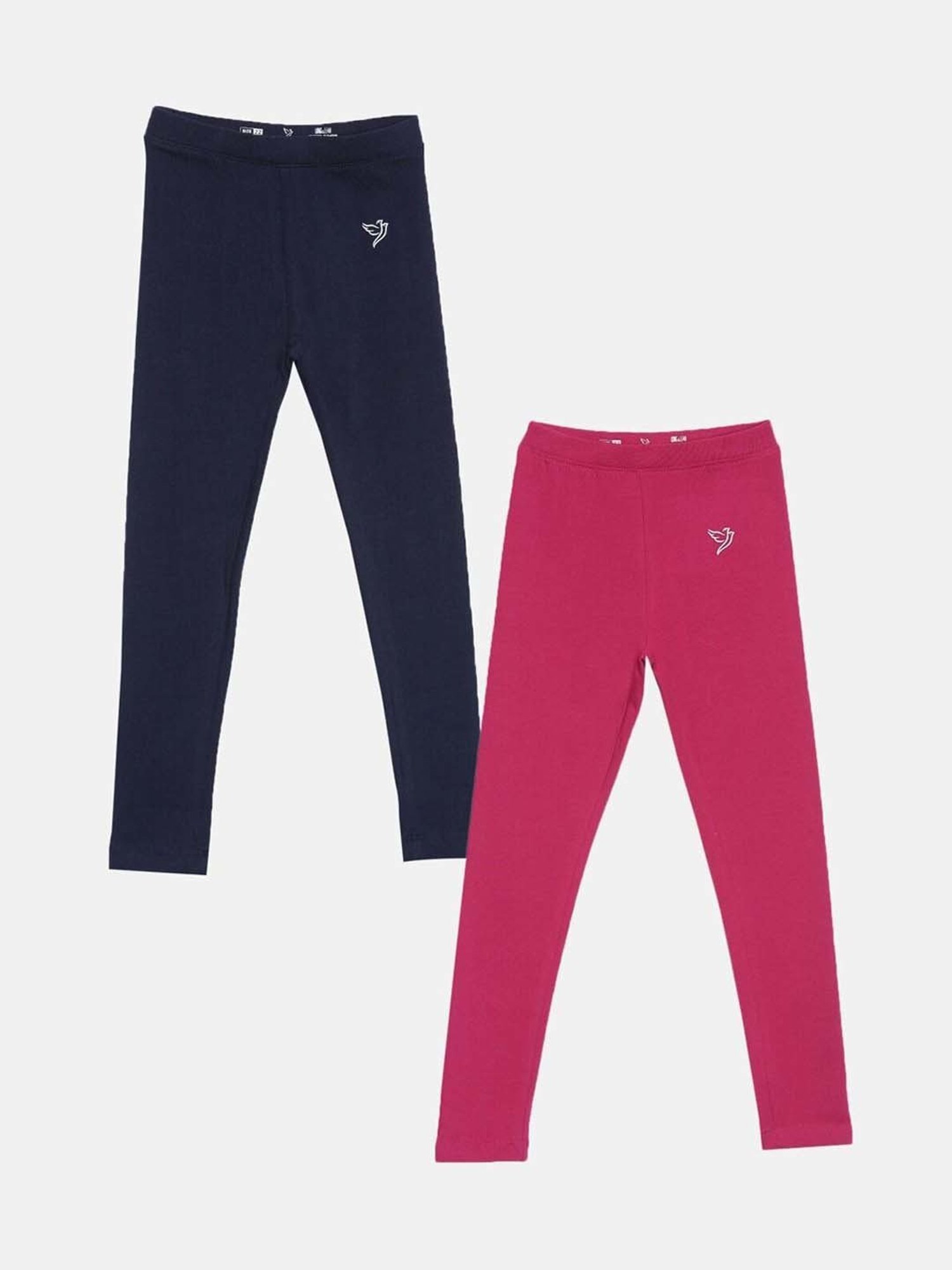 Pantaloons Junior Pink Cotton Embellished Leggings