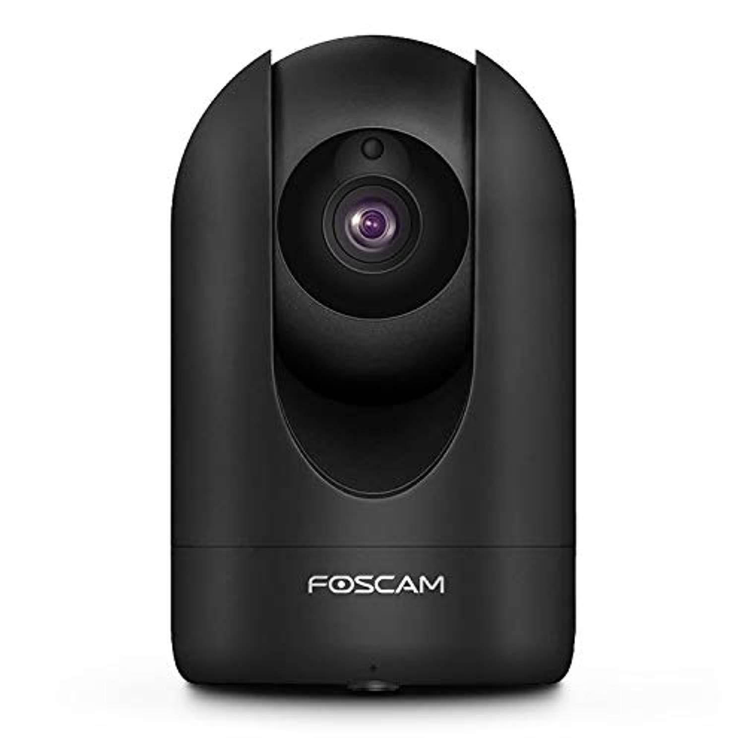 foscam full hd 1080p wifi ip camera, 2mp indoor pan/tilt home security surveillance camera with night vision, twoway audio, motion/sound detection, free image/video cloud service available, r2c black