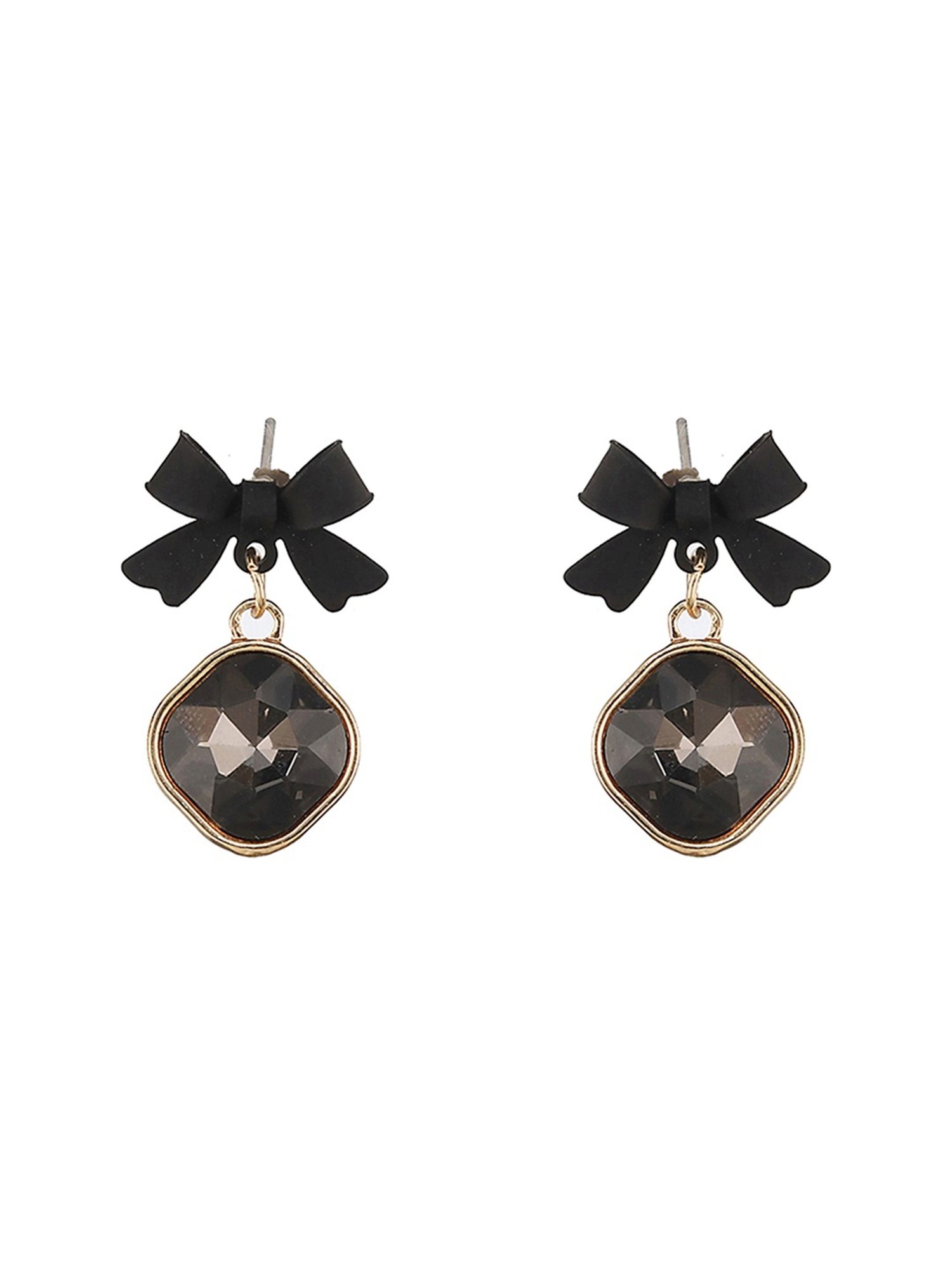 Aatmana Gold-Plated Contemporary Drop Earrings for Women & Girls