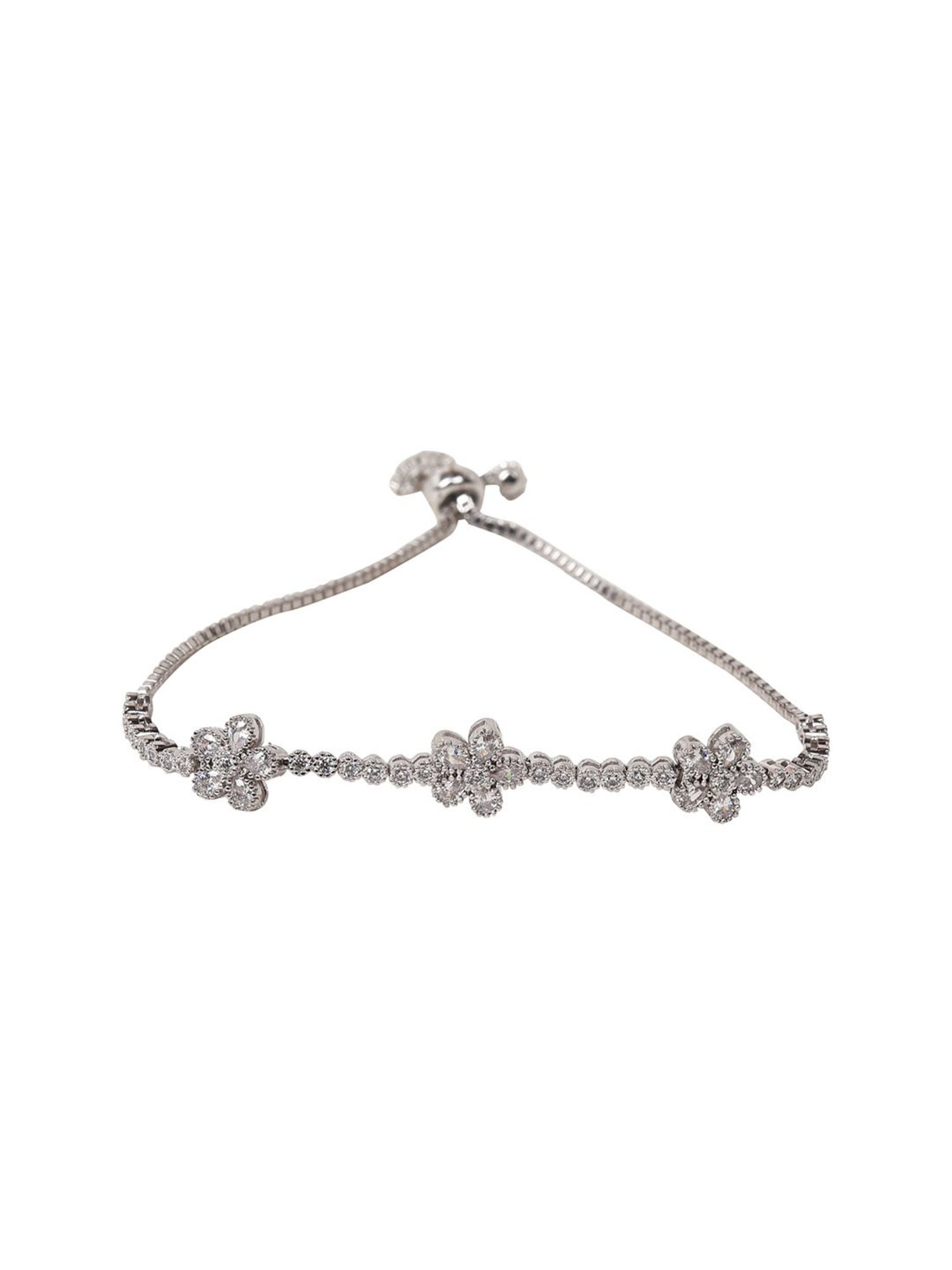 The Real Effect London 800 Silver CZ Bracelet for Women
