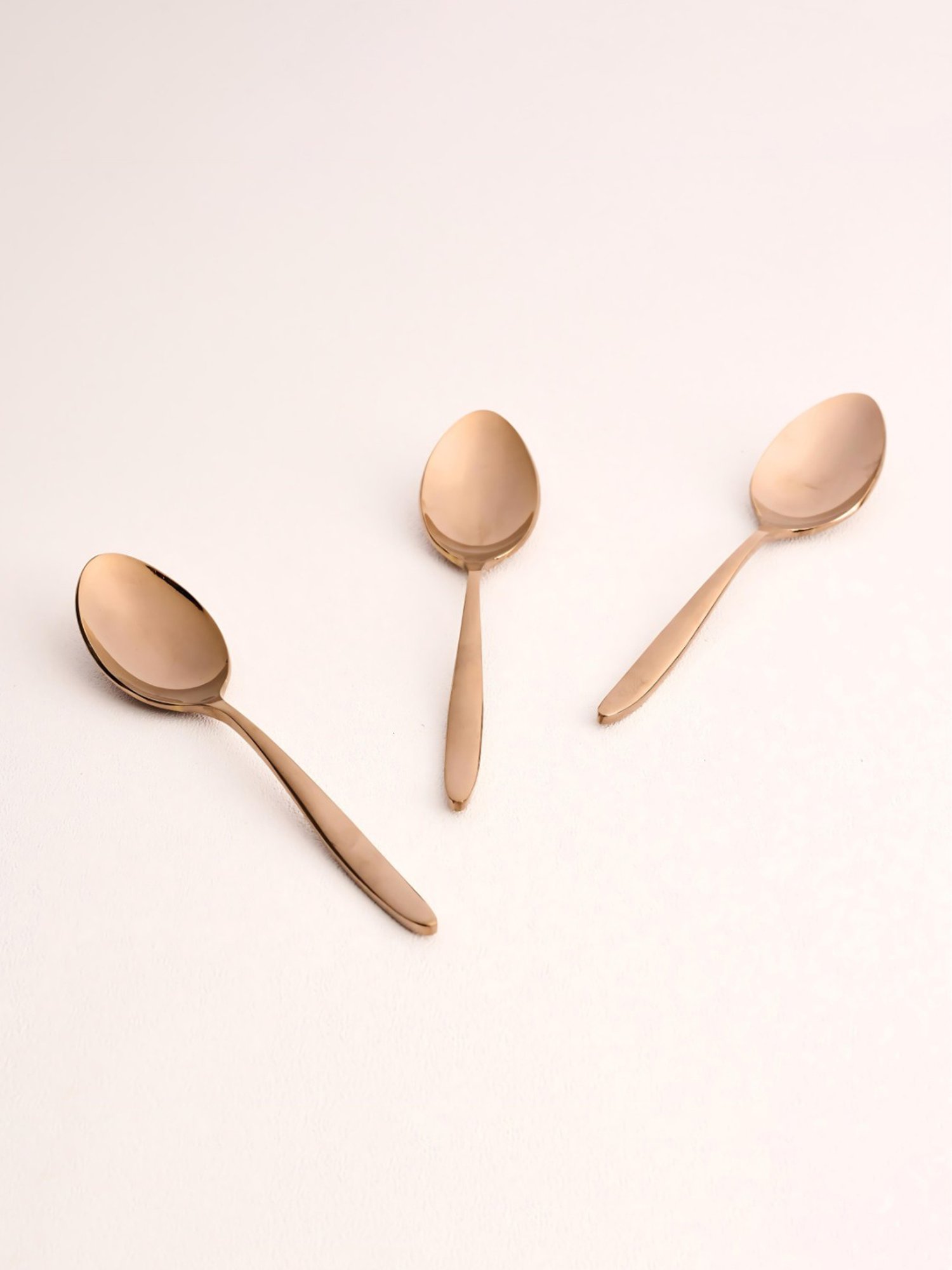 BlackCarrot 3 Pc Rose Gold Stainless Steel Cutlery Set