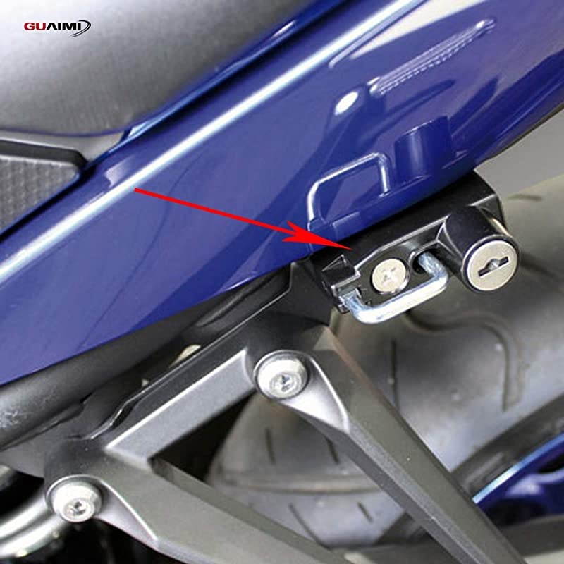 Helmet Lock AntiTheft for Yamaha YZFR25 up2019 YZFR3 MT25 MT03 up2020 Black