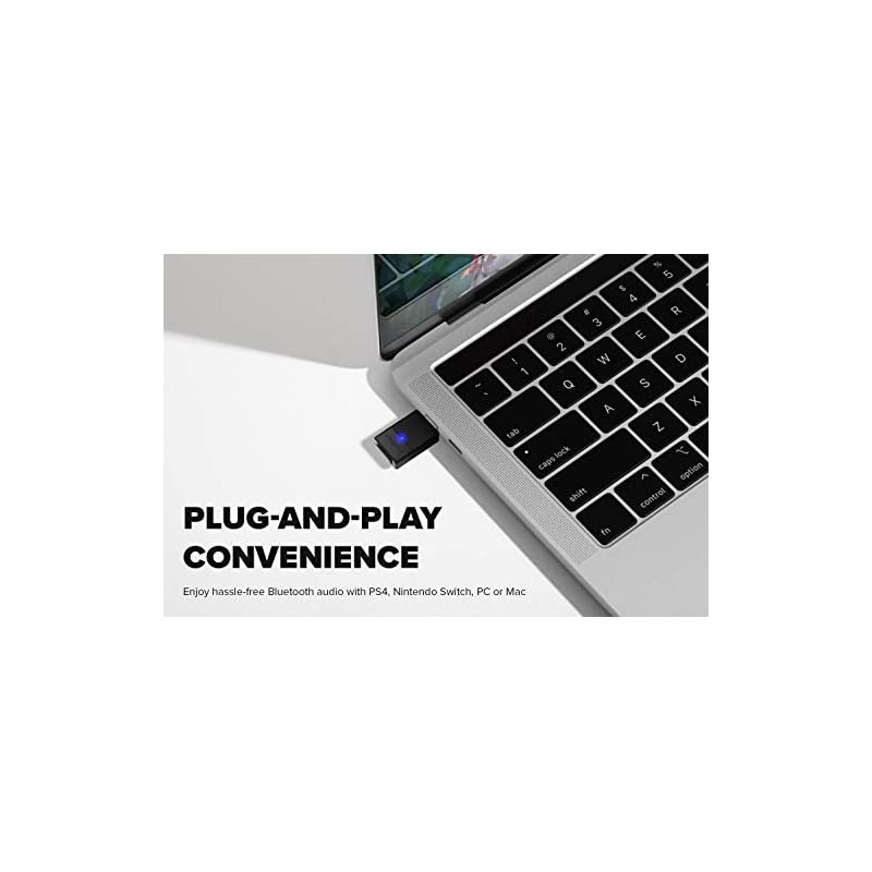 BT W3 Bluetooth 5 0 USB C Audio Transmitter aptX LL and aptX HD 3 5 mm Analog Mic for Voice Chat Support Codec Indicator and Selection Plug and Play for PS4 Nintendo Switch PC and Mac