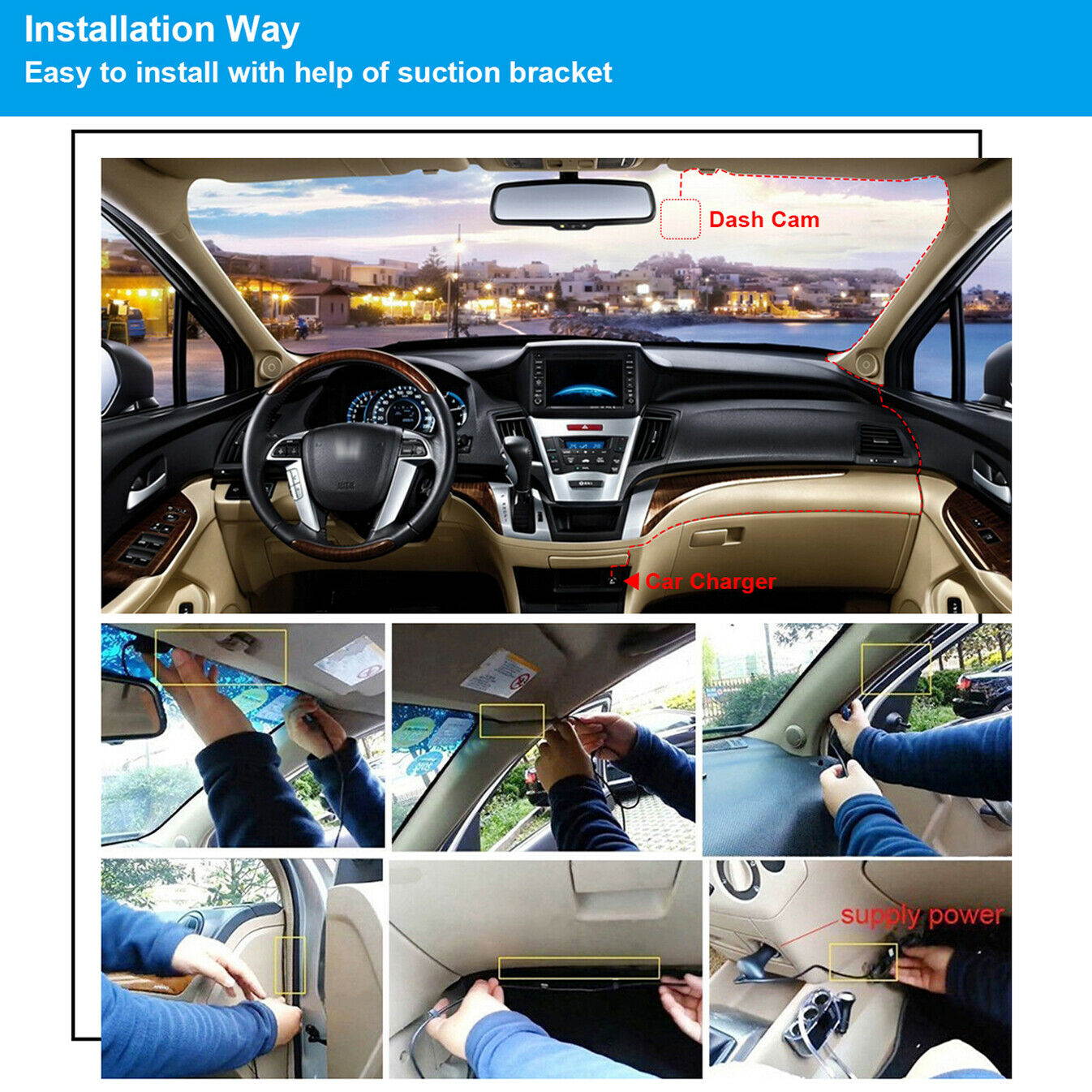 Vehicle Car HD 1080P Dashboard DVR Camera Video Recorder G-Sensor Dash Security