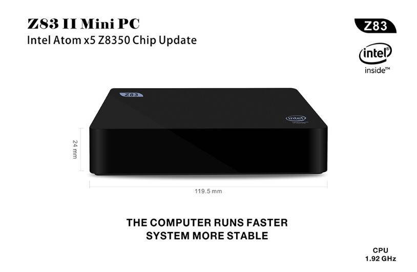 Zero Z83II Windows 10 2.4G+5.8G dual frequency Wifi mini office PC desktop host computer
