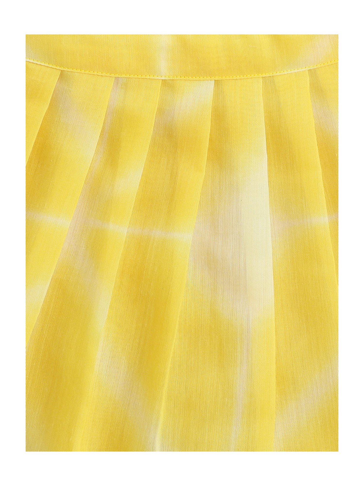 Many Frocks Kids Brown & Yellow Embellished Lehenga, Choli with Dupatta