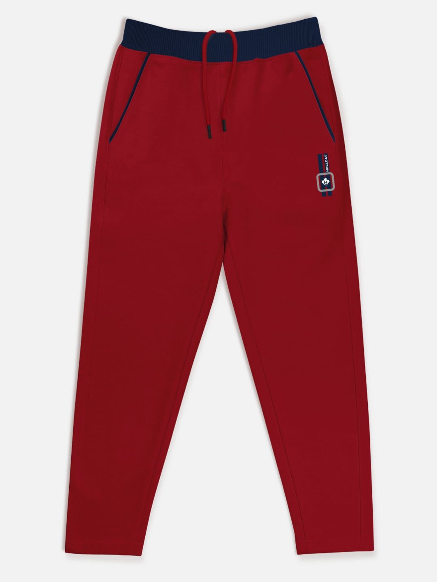HELLCAT Maroon & Navy Solid Trackpants (Pack Of 2)