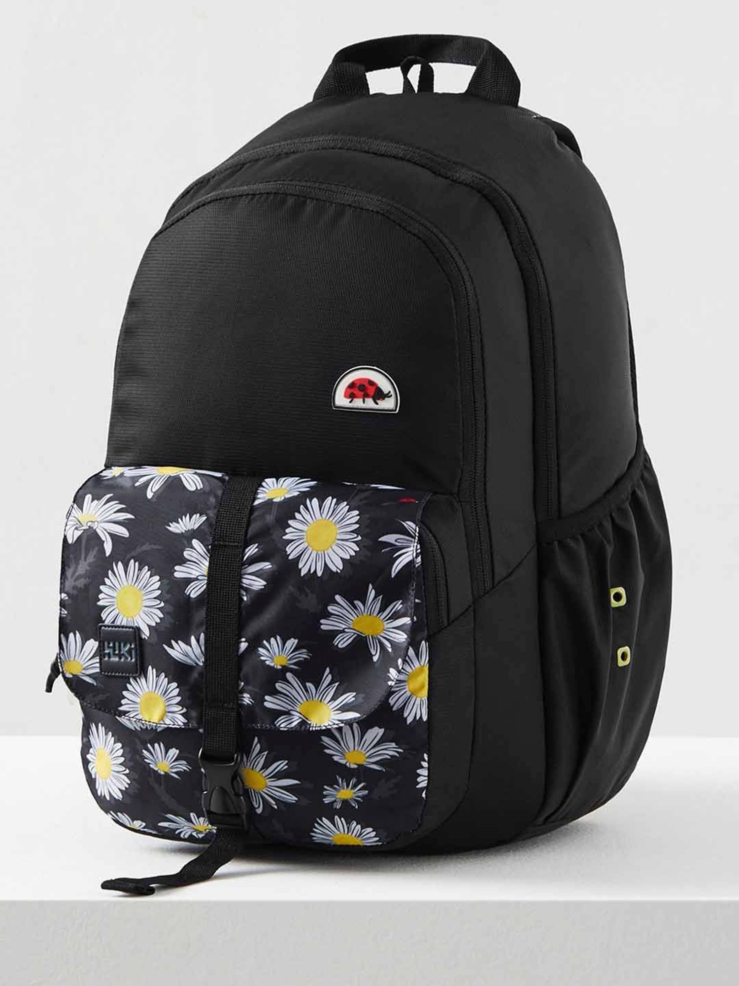 Wiki Back to School Pack Plus Black Polyester Printed Backpack - 22 Ltrs