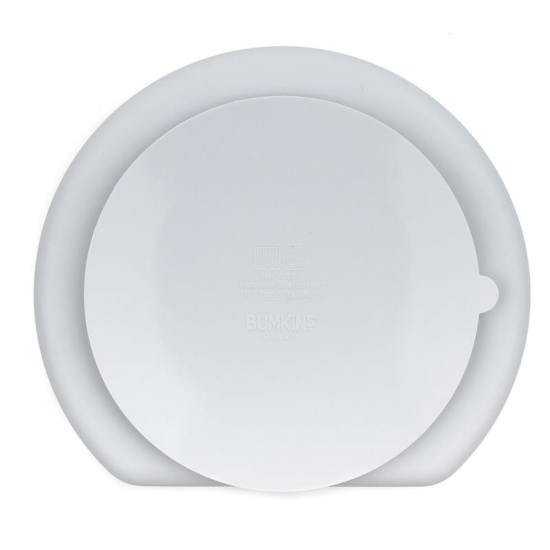 Bumkins Silicone Grip Dish - Gray