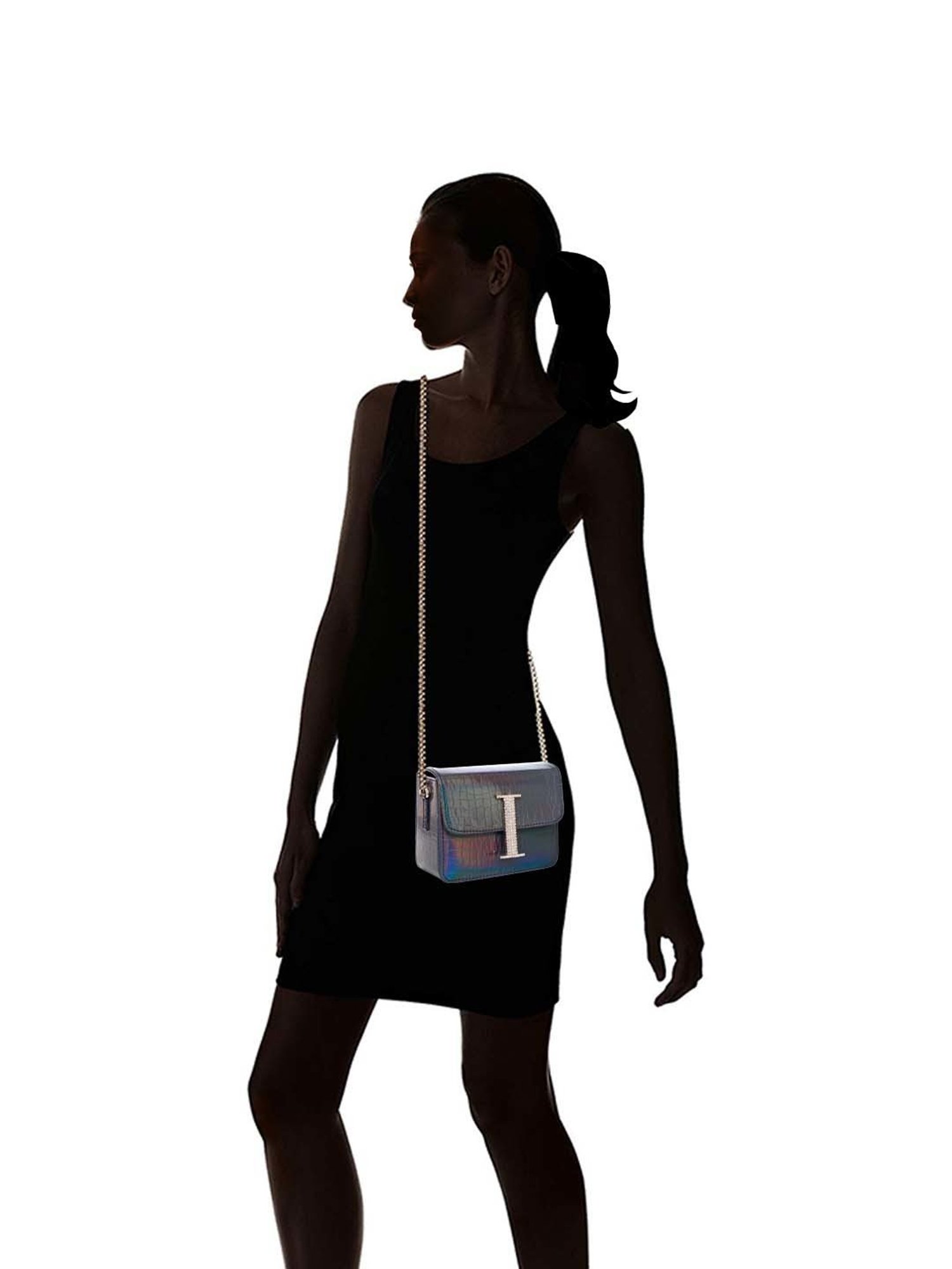 Esbeda Navy Textured Small Sling Handbag