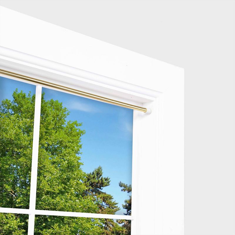 Set of 2 28"-48" Strafford Adjustable Spring Tension Rods Brass - Kenney