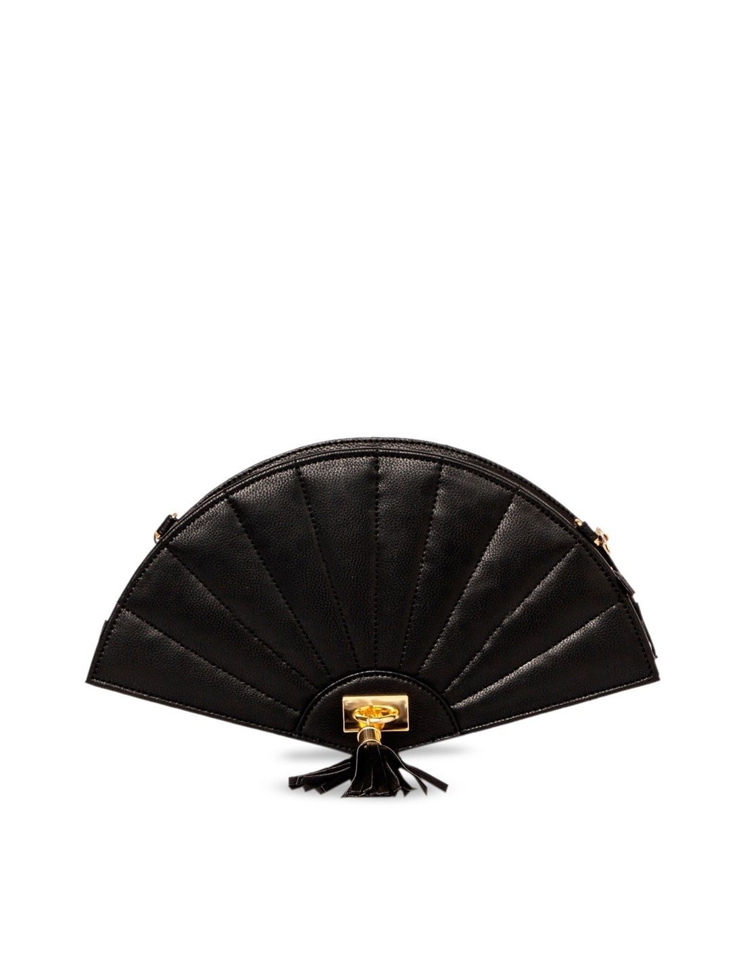 Modern Myth Black Shimmer Medium Fan Cross Body Bag