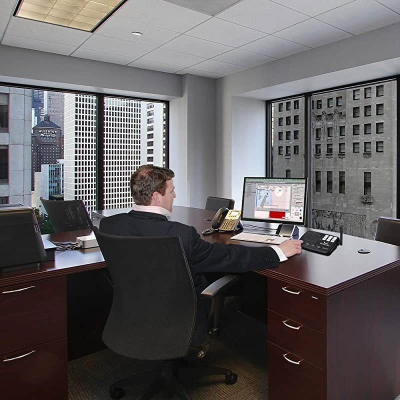 Intercom System Hosmart 12 Mile LONG RANGE 7Channel Security Intercom System for Home or Office New Version 3 stations BlackNOT CHARGER