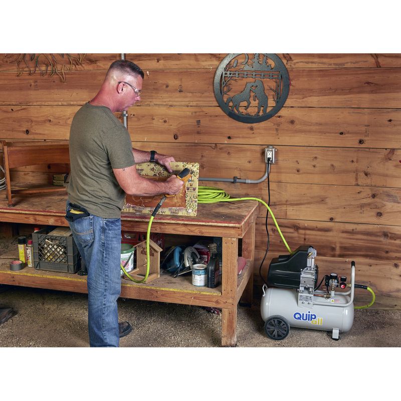 Quipall 8-2 2 HP 8 Gallon Oil Free Hotdog Air Compressor