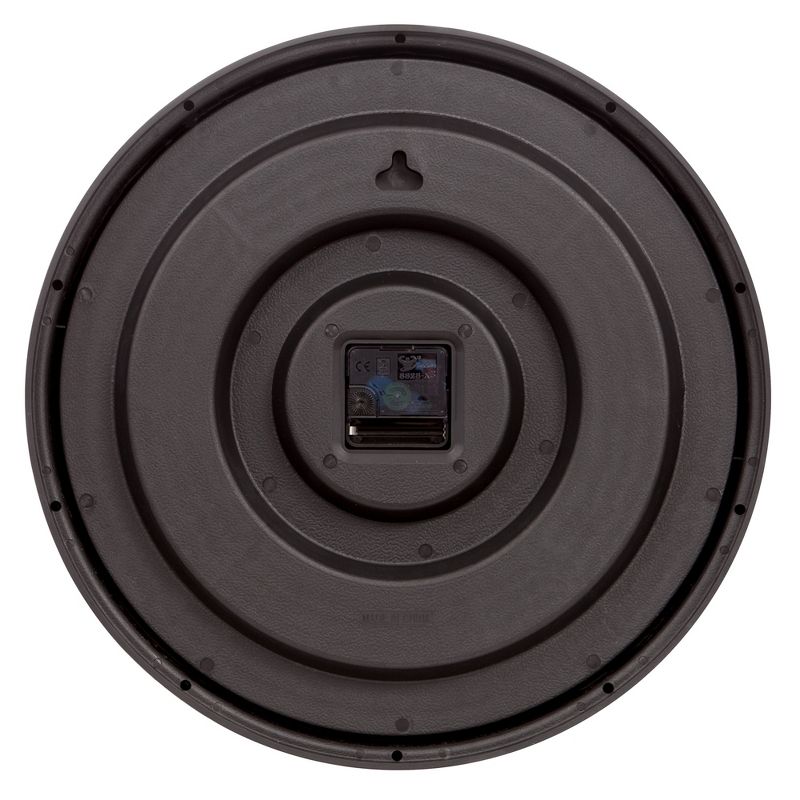 16"x16" Round Essential Silver and White Wall Clock Silver - Patton Wall Decor