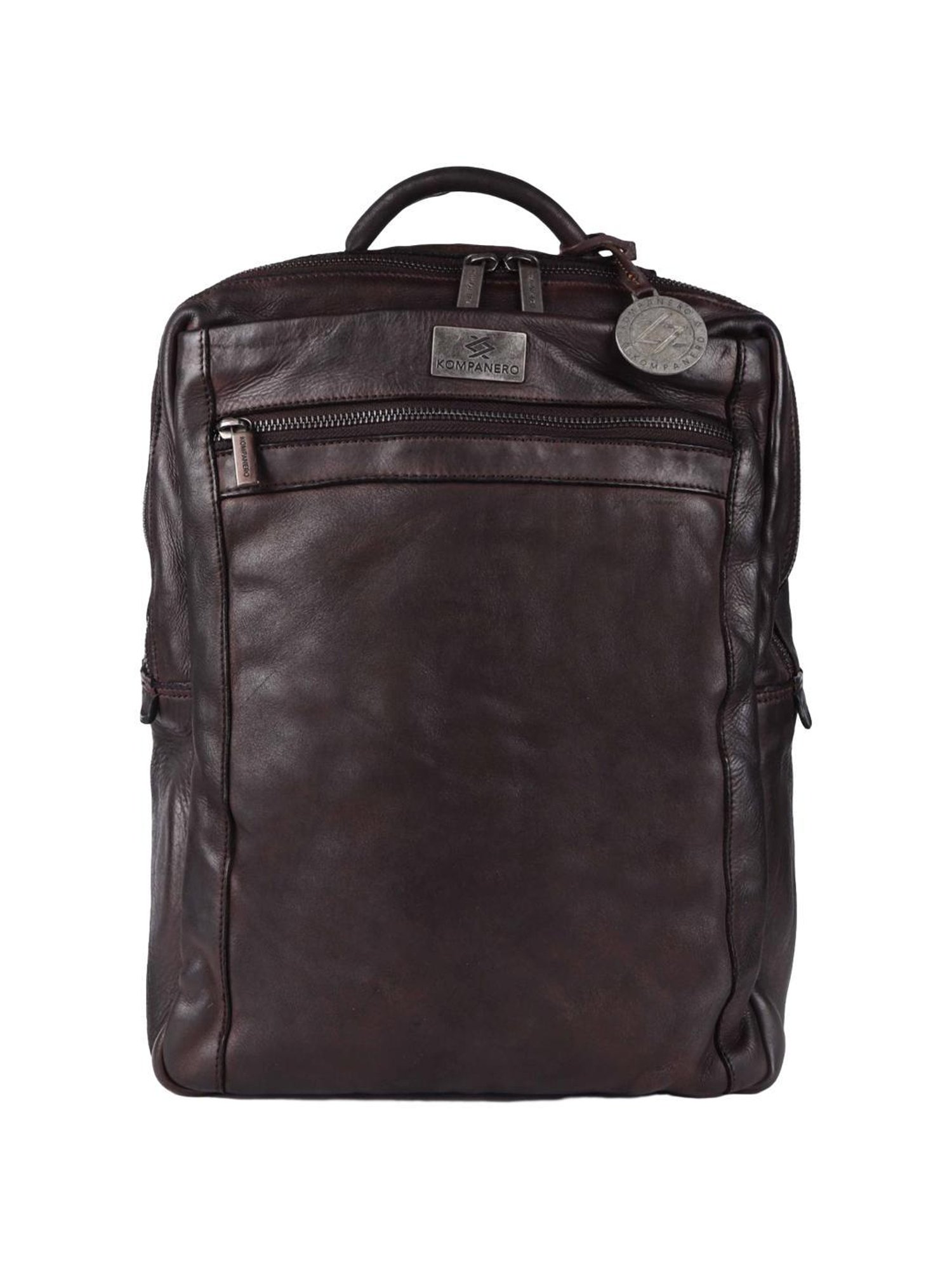 KOMPANERO Aaron Brown Solid Laptop Backpack
