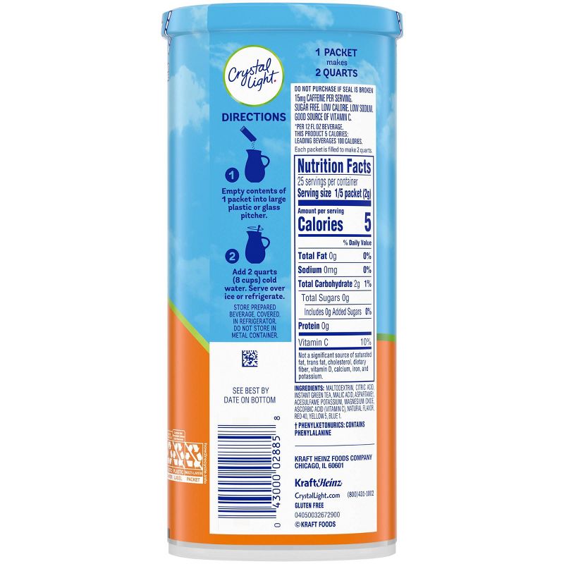 Crystal Light Energy On The Go Wild Strawberry Drink Mix - 10pk/0.11oz Pouches