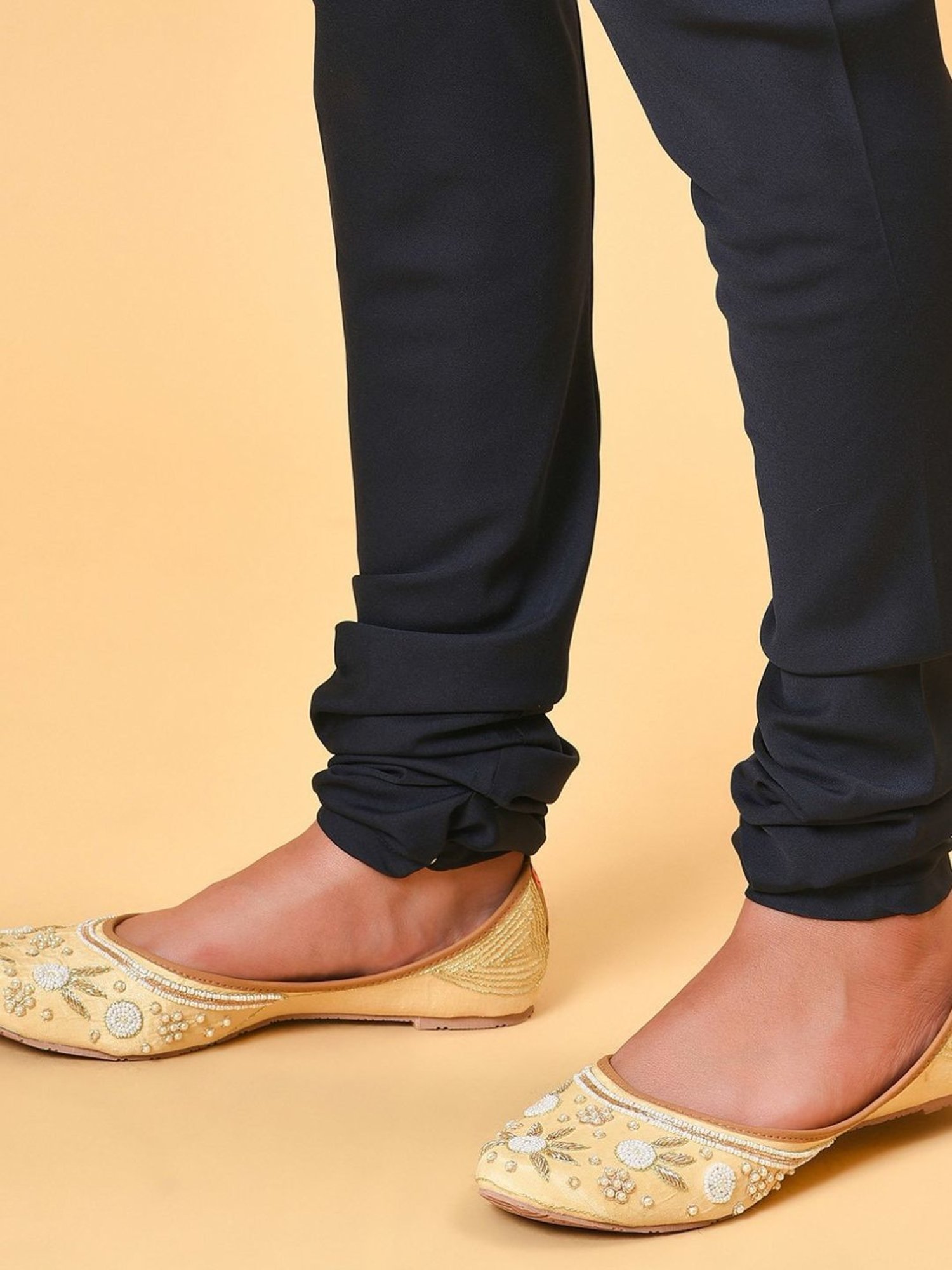 Nuhh Blue Printed Kurta with Churidar & Dupatta