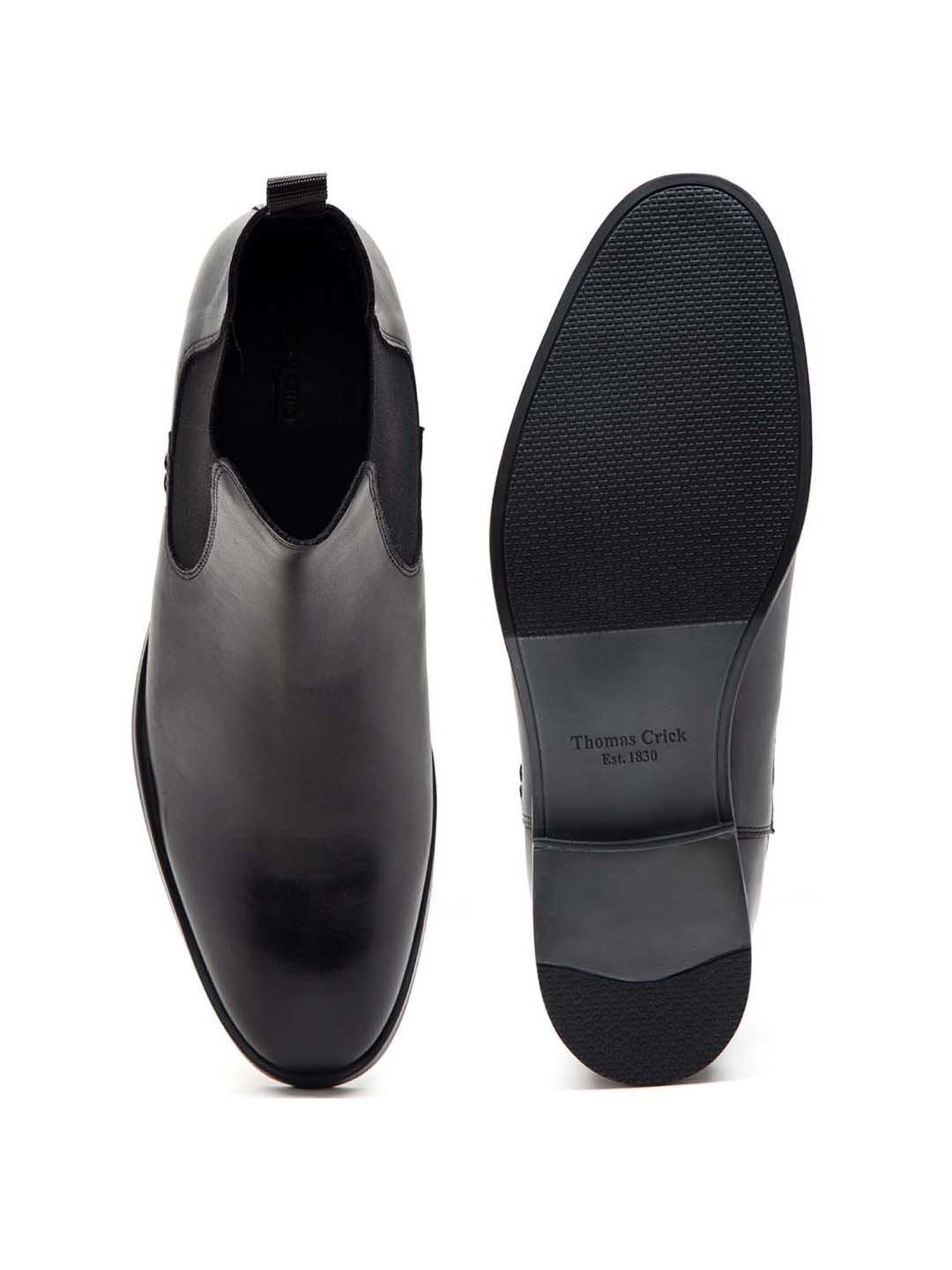 THOMAS CRICK Men's Black Chelsea Boots