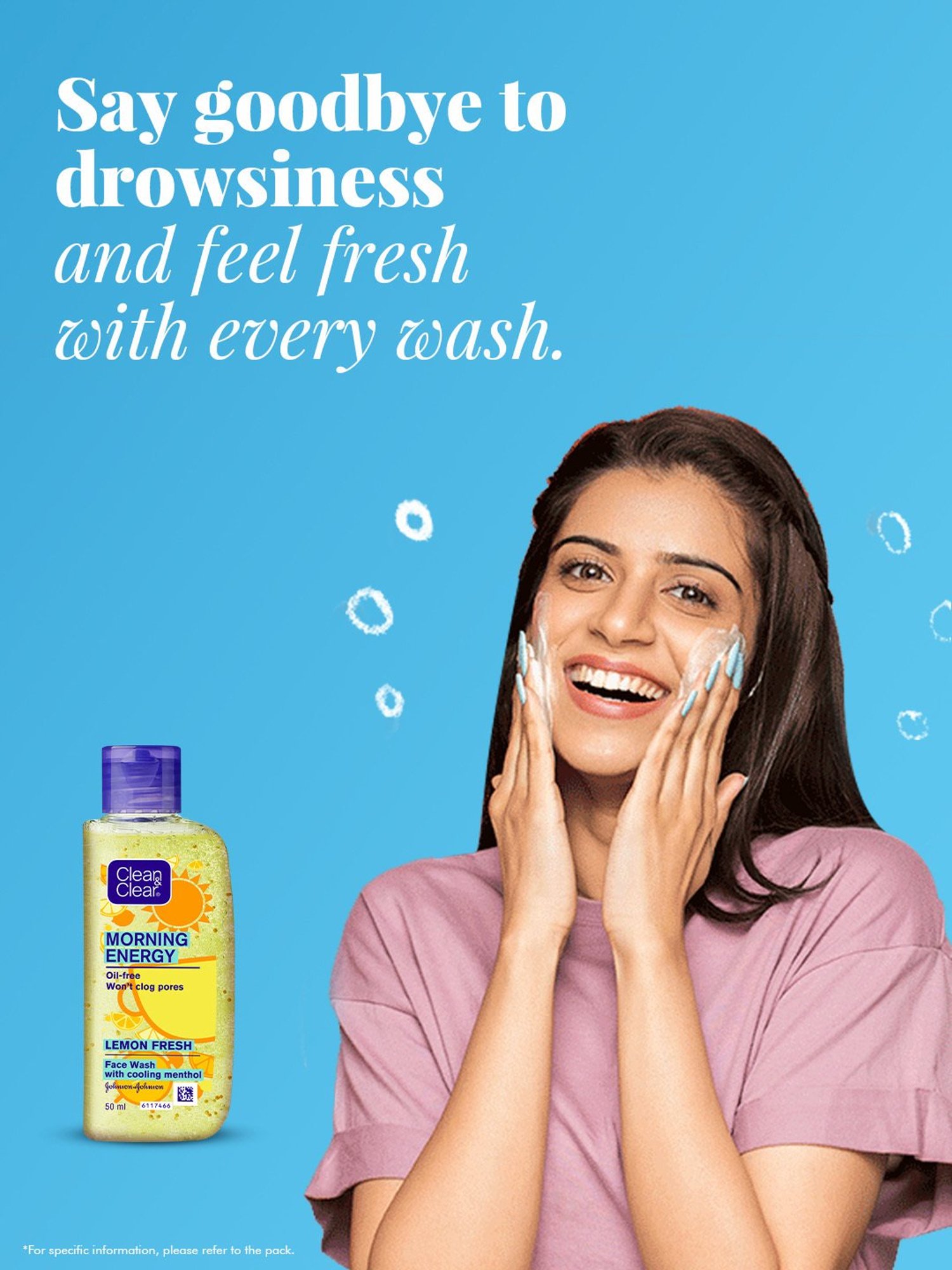 Clean & Clear Morning Energy Lemon Fresh Face Wash - 50 ml