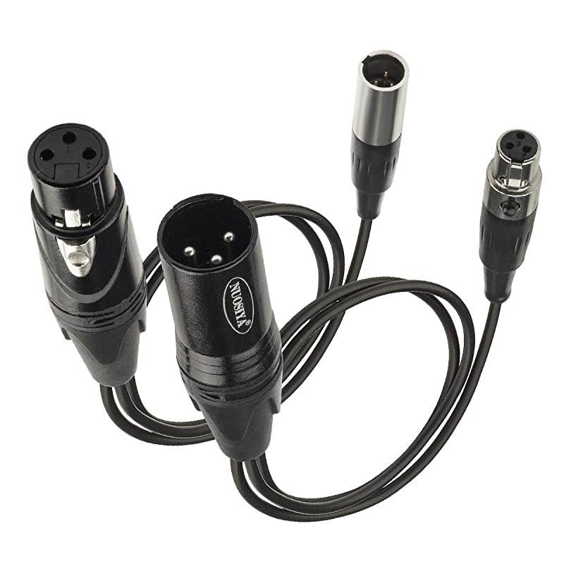 Gold-Plated 10FT(1/8-inch)3.5mm TRS to Y-Type XLR Male Splitter Jumper,1/8" TRS to 2 XLR Male Y-Separator interconnect (2 Packs)&hellip;