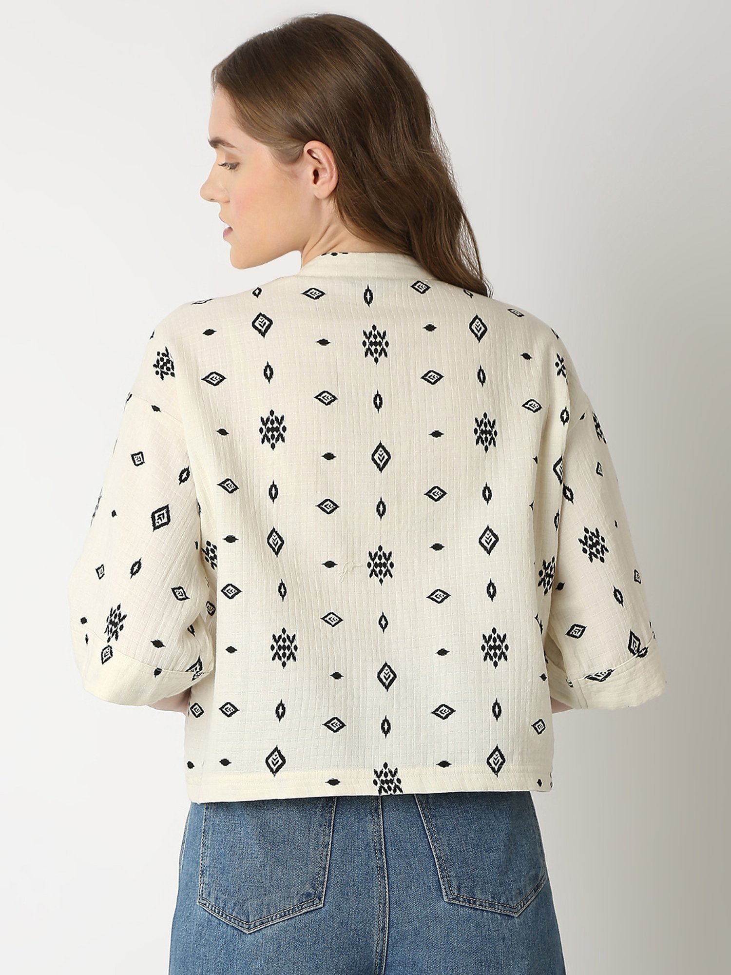 Vero Moda Off White Printed Top