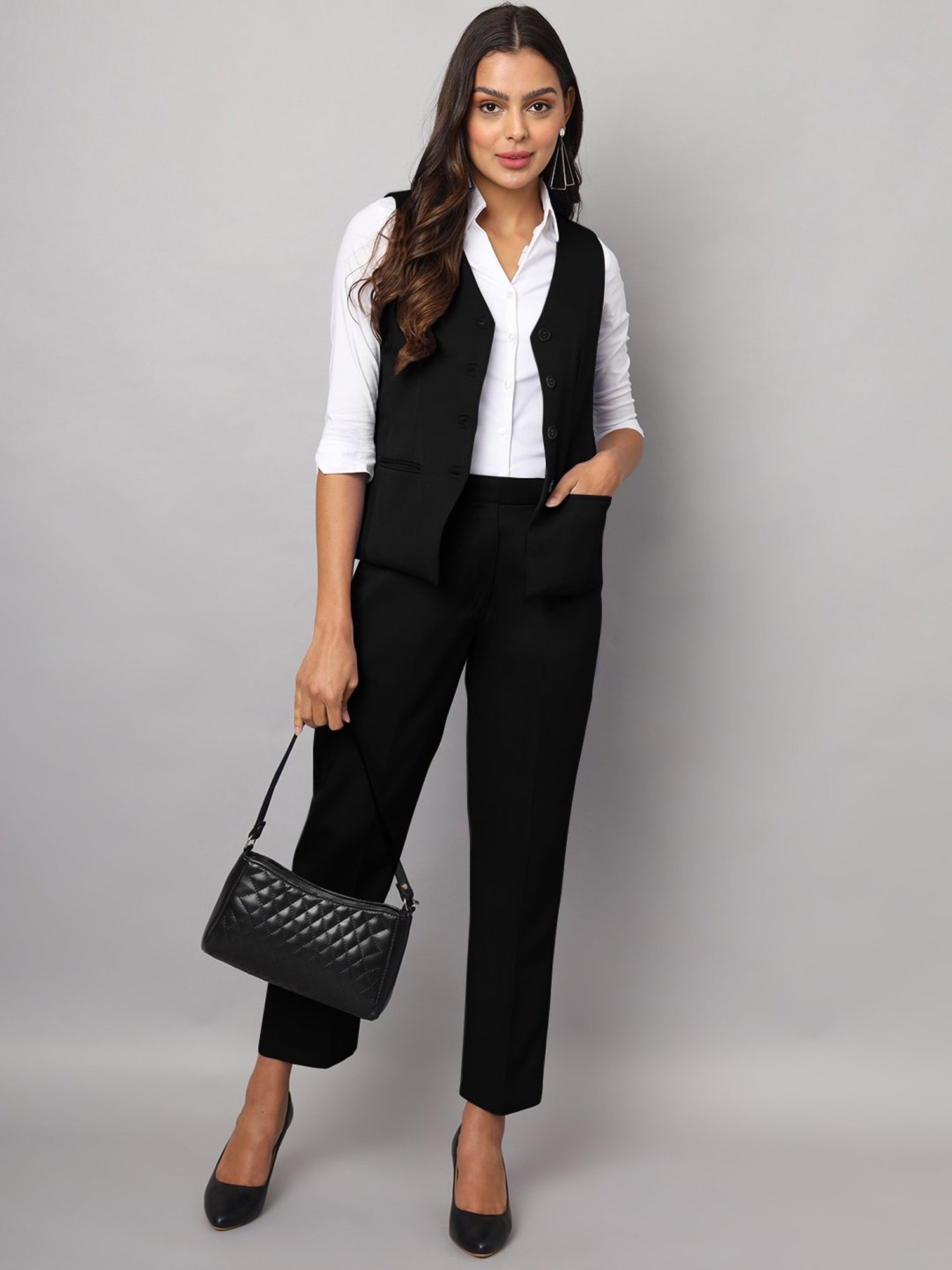 BRINNS Black Waistcoat With Trousers