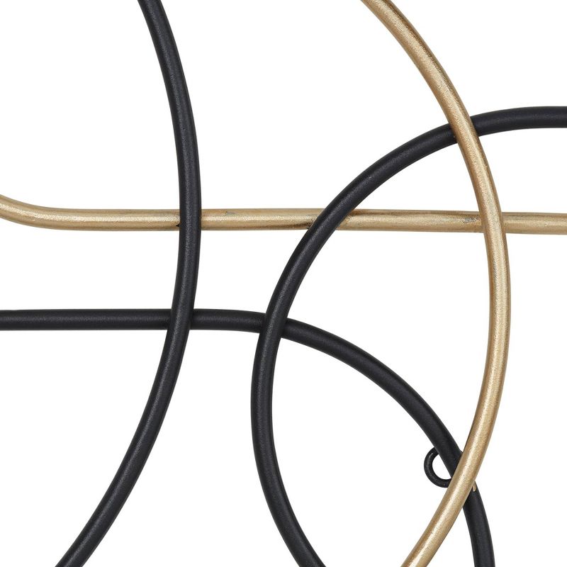 Newhill Designs Geometric 43 1/4" Wide Black and Gold Metal Wall Art