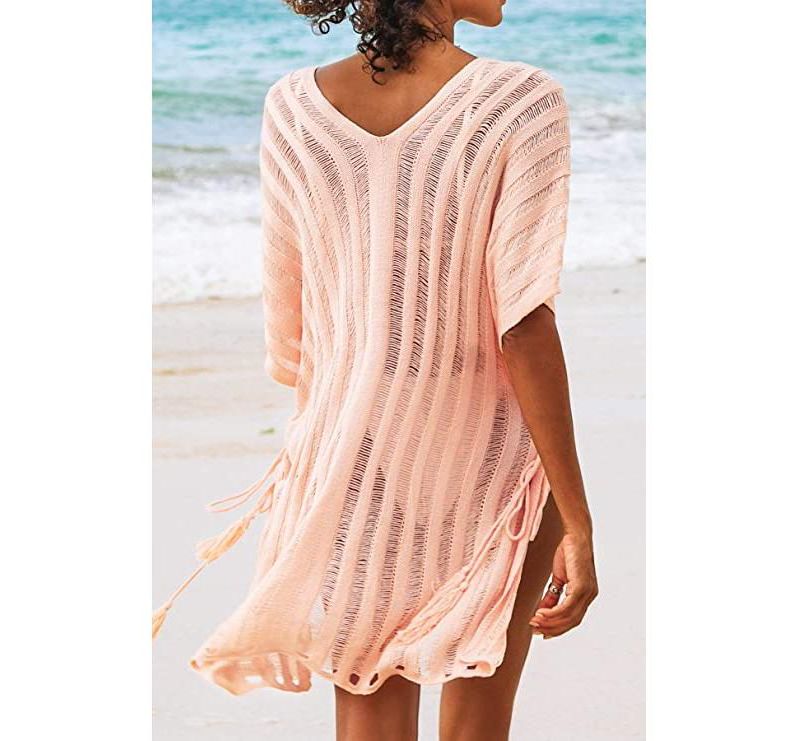 Women's Pink Crochet Tassels Cover Up - Cupshe - One Size Fits Most, Pink