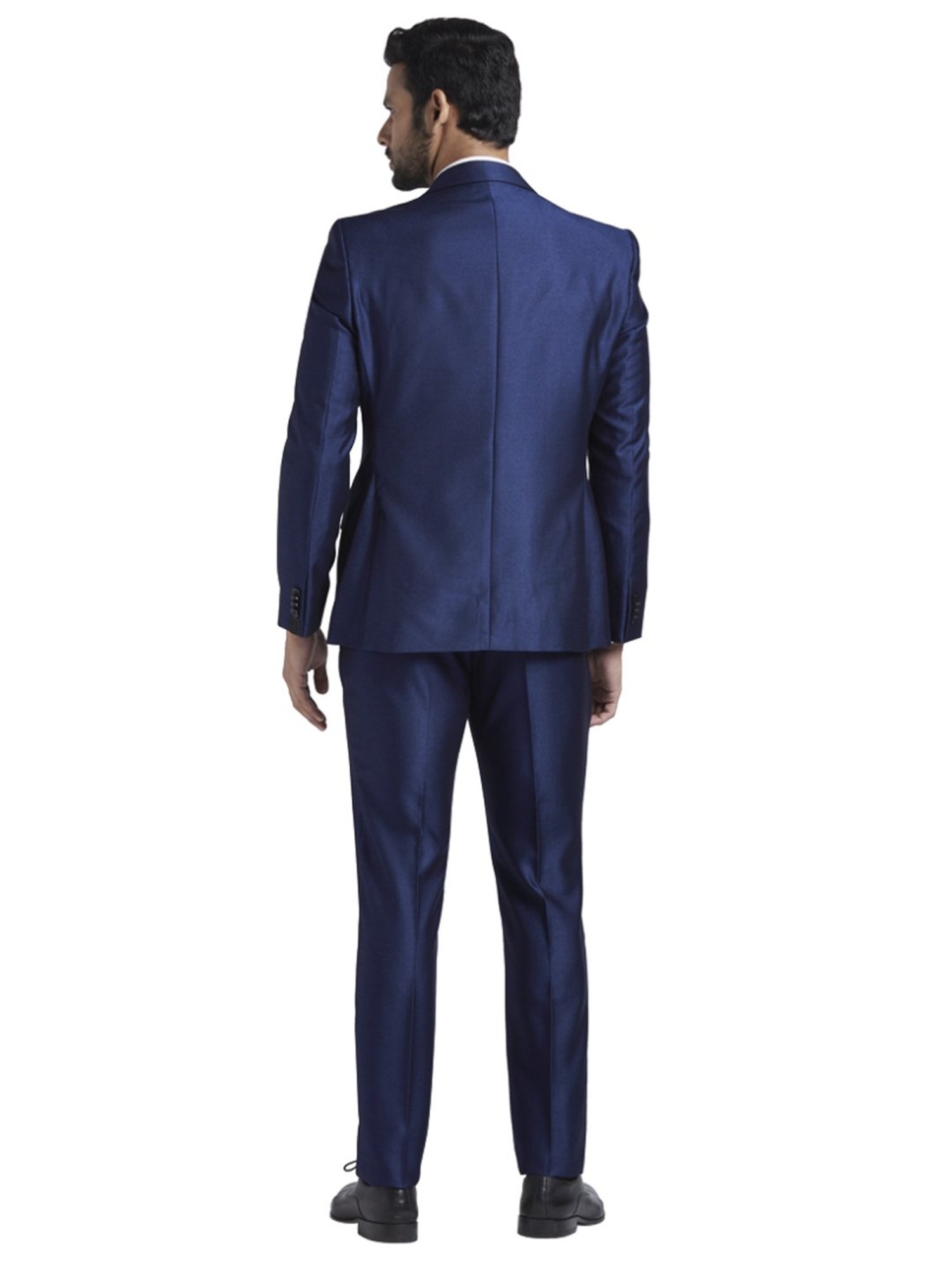 Parx Black Regular Fit Two Piece Suit