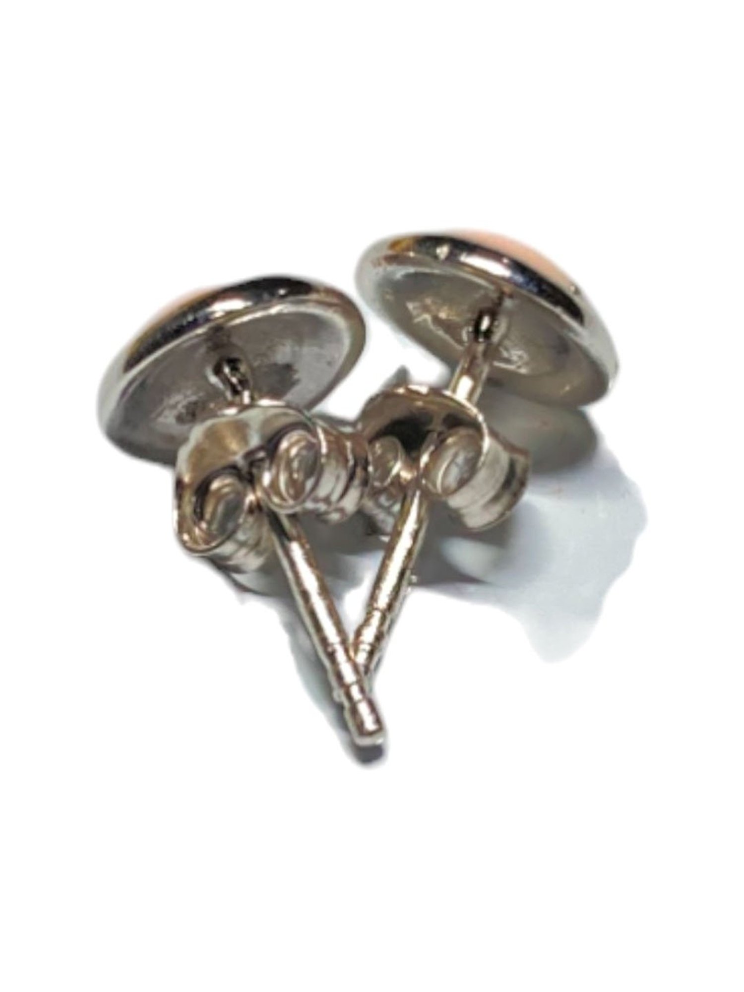 Rihi by P.C. Chandra Jewellers 92.5 Sterling Silver Dark Blue Round Stud Earrings for Women & Girls