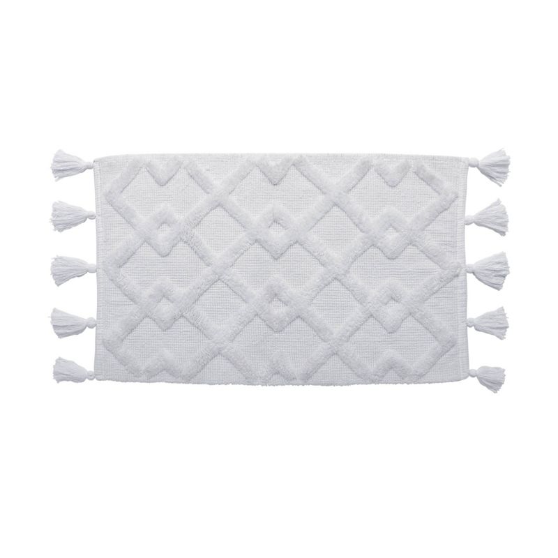 Mountain Peak Bath Mat White - Moda at Home