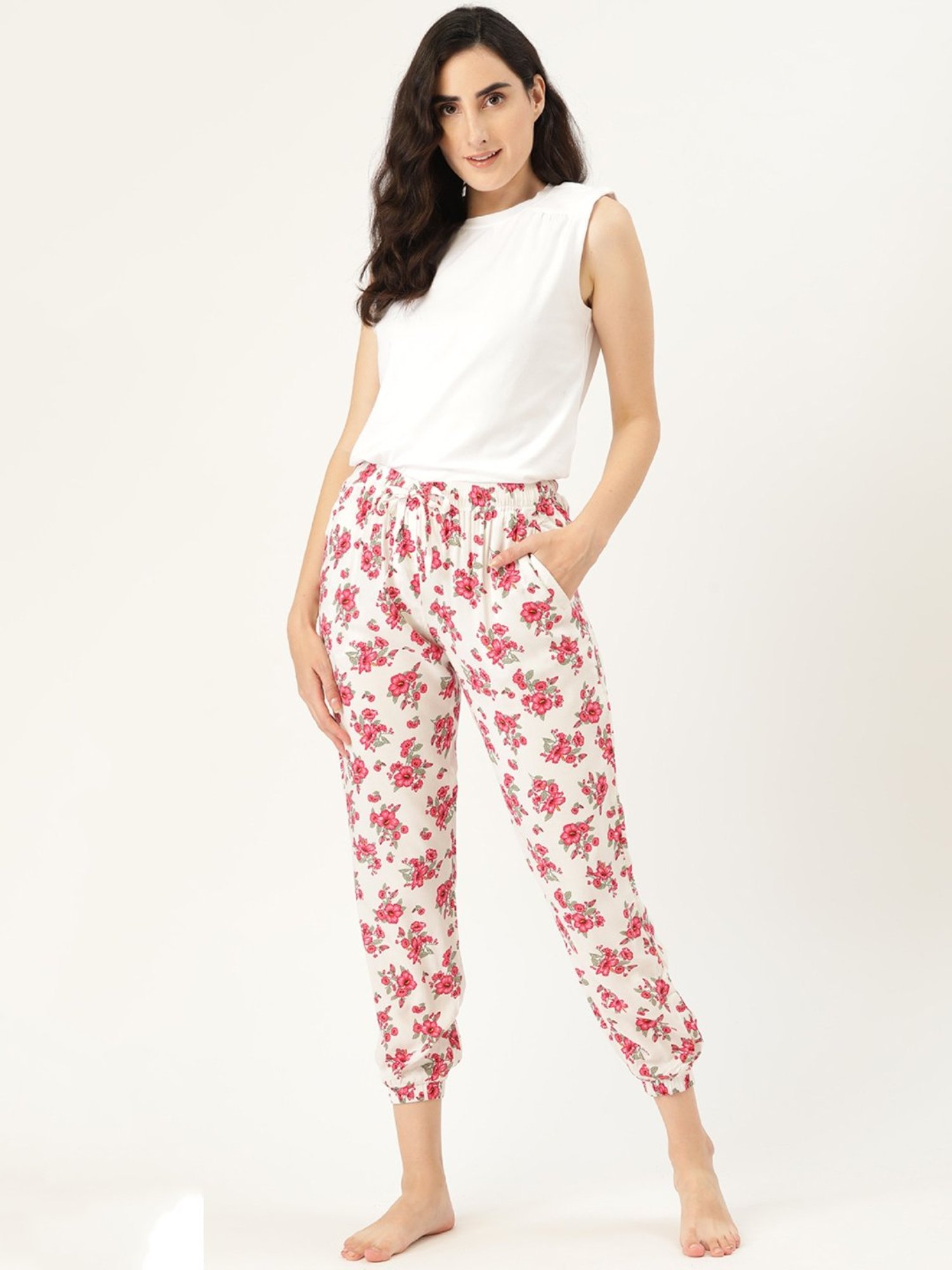 Clt.s Off White Printed Joggers