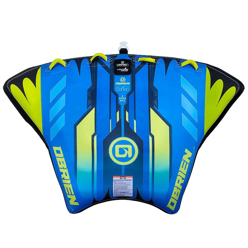 O'Brien 2211501 Bat Wing Deck Series 2 Person Inflatable Towable Water Sports Tube for Boating with Quick Connect Tow Hook, Blue