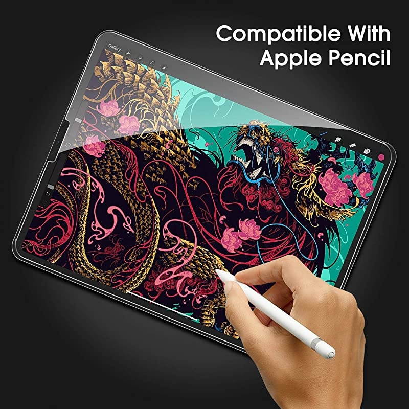 3Pack Screen Protector for iPad Pro 11 2020 2018 1st and 2nd Generation Work with Face ID amp Apple Pencil Tempered GlassHigh Definition 9H Hardness