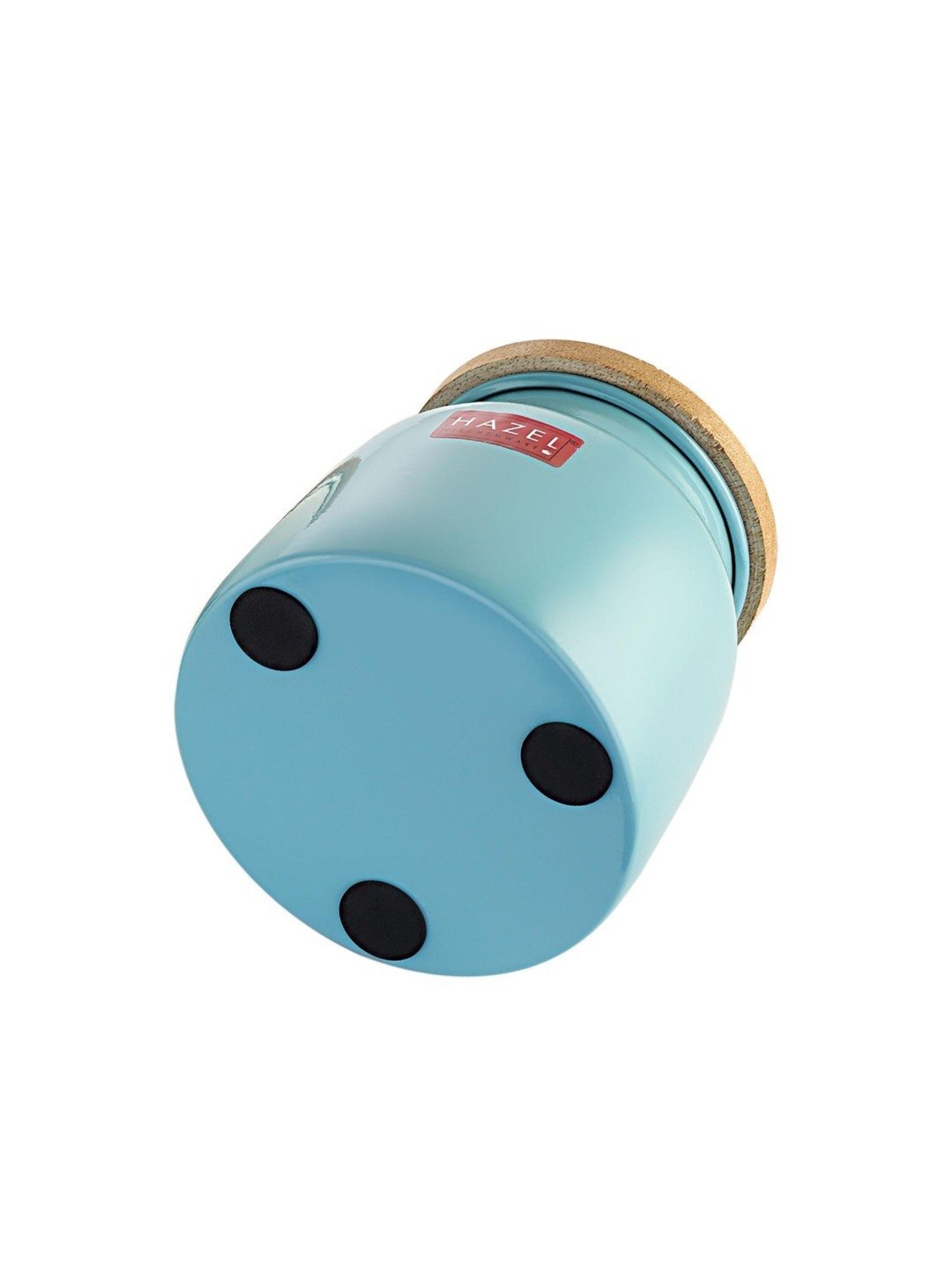 HAZEL White & Blue Galvanized metal Storage Container with Lid - Set of 2