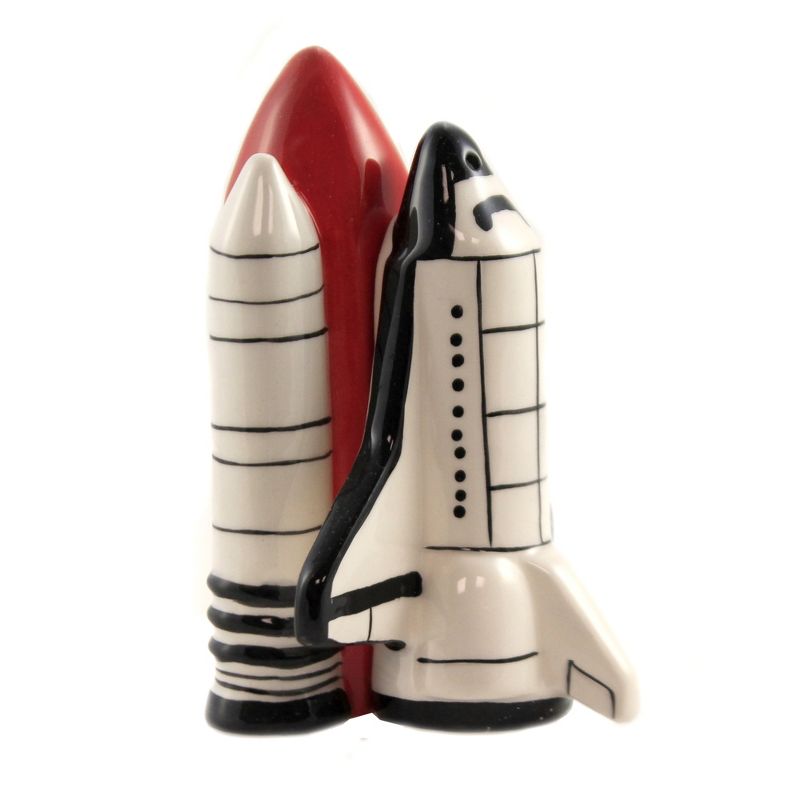 Tabletop 4.0" Space Shuttle Salt/Pepper Magnetic Pacific Trading  -  Salt And Pepper Shaker Sets
