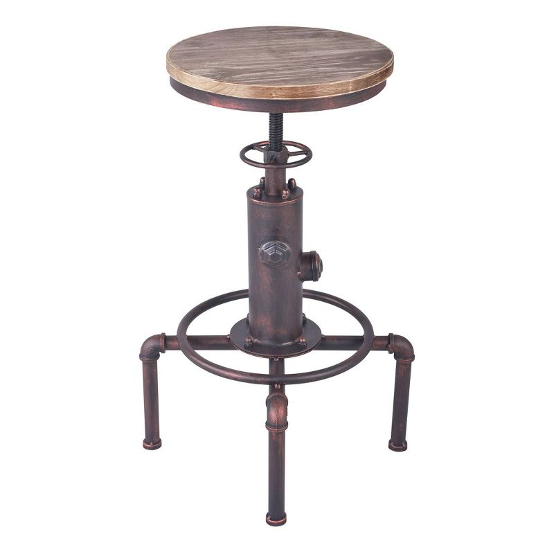 Sharm Industrial Adjustable Barstool Pine - Modern Home