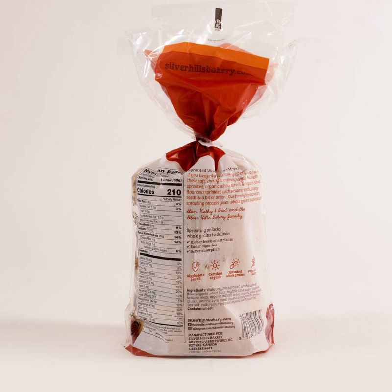 Silver Hills Bakery Organic Sprouted Power Bagels Everything - 14oz/5ct