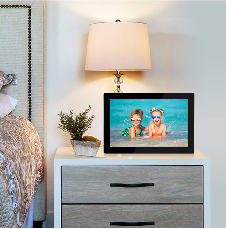 TakeIt WiFi Digital Picture Frame 10.1 inch Digital Photo Video Cloud Frame 16GB HD 1080P 800x1280 IPS LCD Touch Screen Auto-Rotate Adjustable Brightness Black