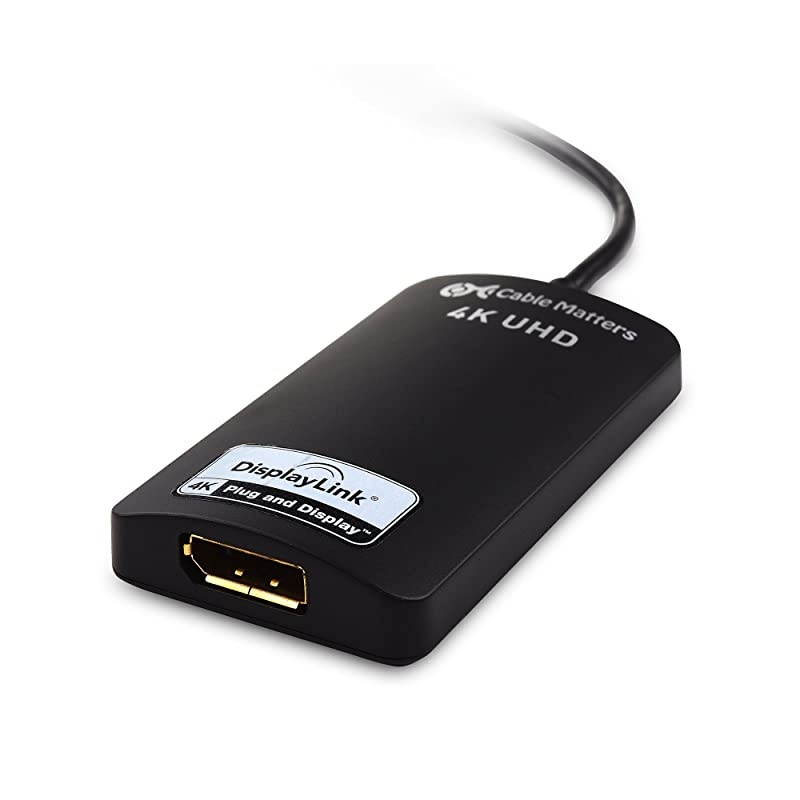 USB to DisplayPort Adapter USB 30 to DisplayPort Adapter USB 3 to DisplayPort Adapter USB to DP Adapter Supporting 4K Resolution for Windows