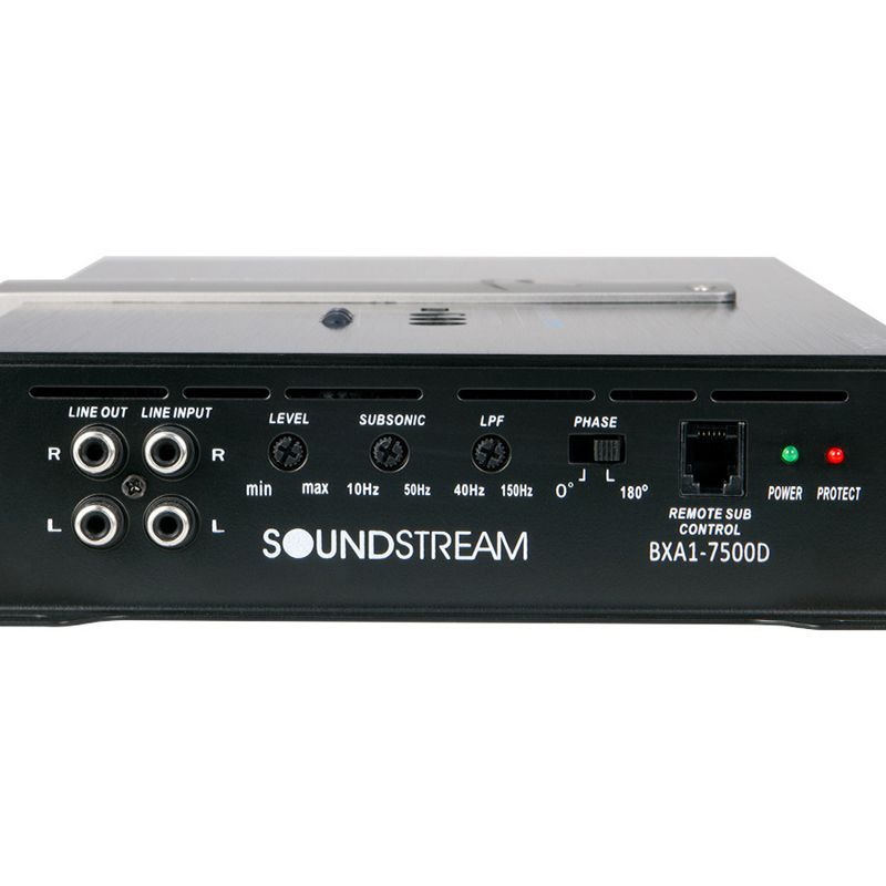 SoundStream BXA1-7500D Bass Xtreme Series Powerful 7,500 Watt Monoblock Car Motor Vehicle Audio System Amplifier with Dash Mount Gain Control Unit