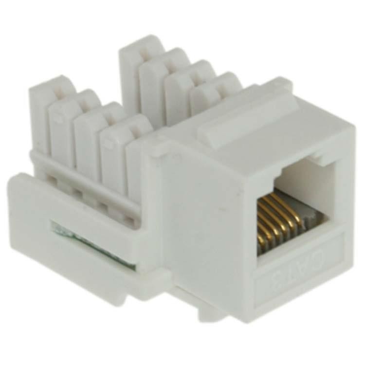 Monoprice RJ12 Keystone Jack, 110 Type, White