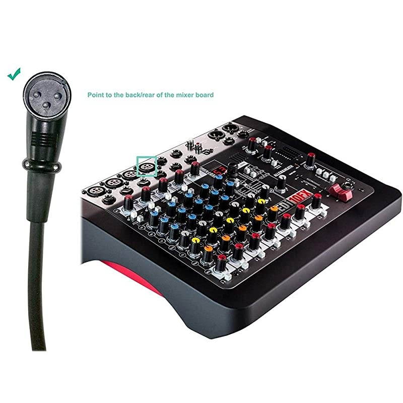 ft XLR Microphone Cable with Male Right Angle HiFi Balanced DMX Extension Cord
