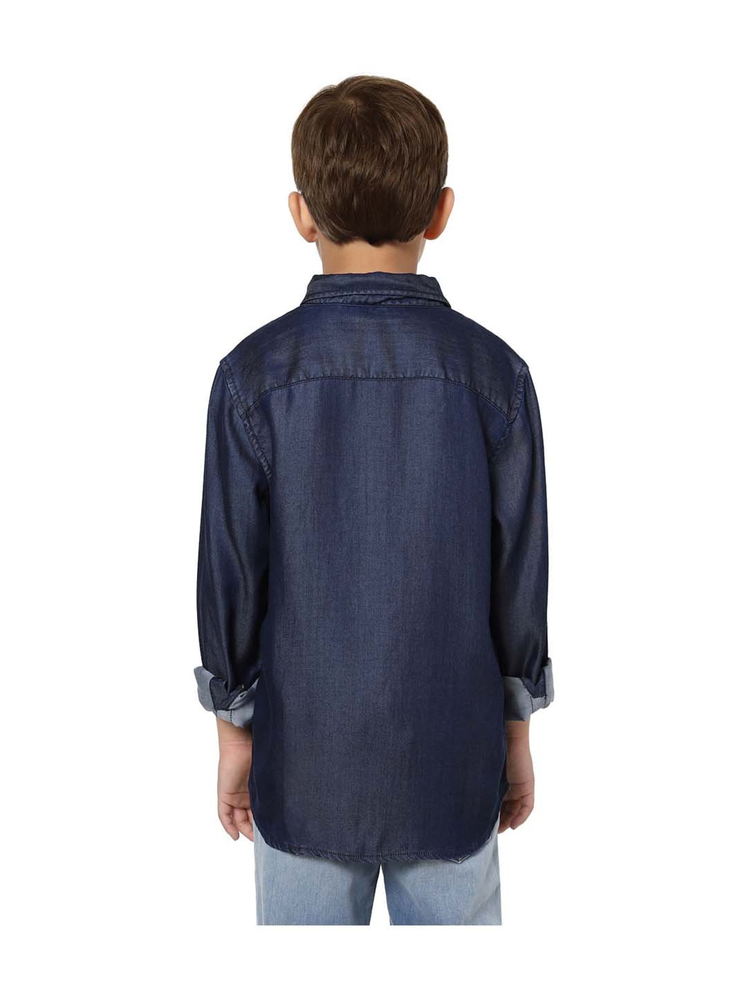 Jack & Jones Junior Navy Cotton Shirt