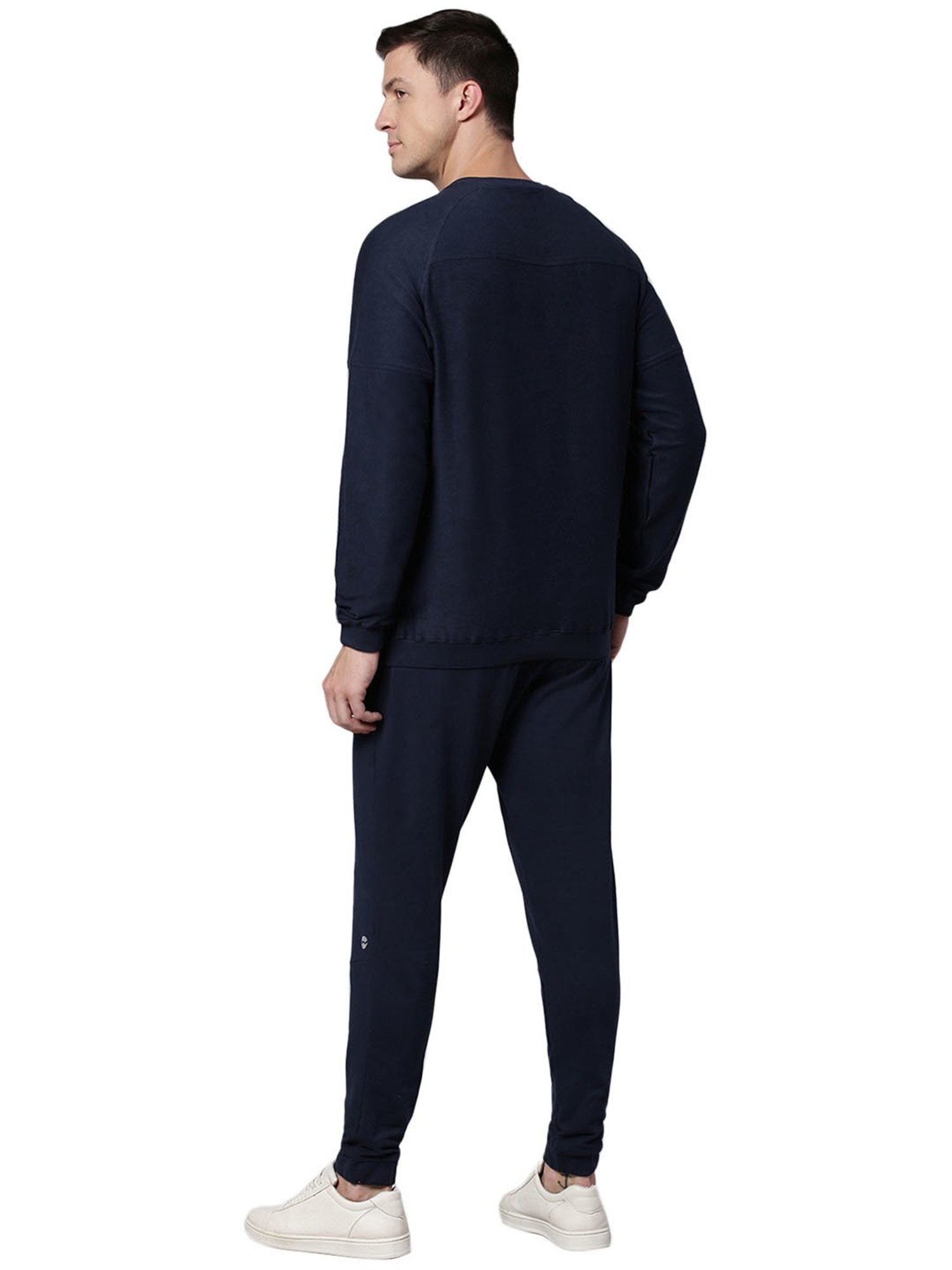 Slowave Navy Cotton Regular Fit Tracksuits