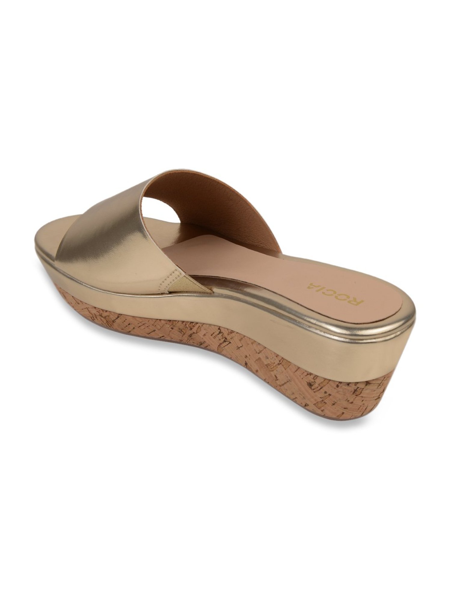 Rocia by Regal Women's Golden Casual Wedges