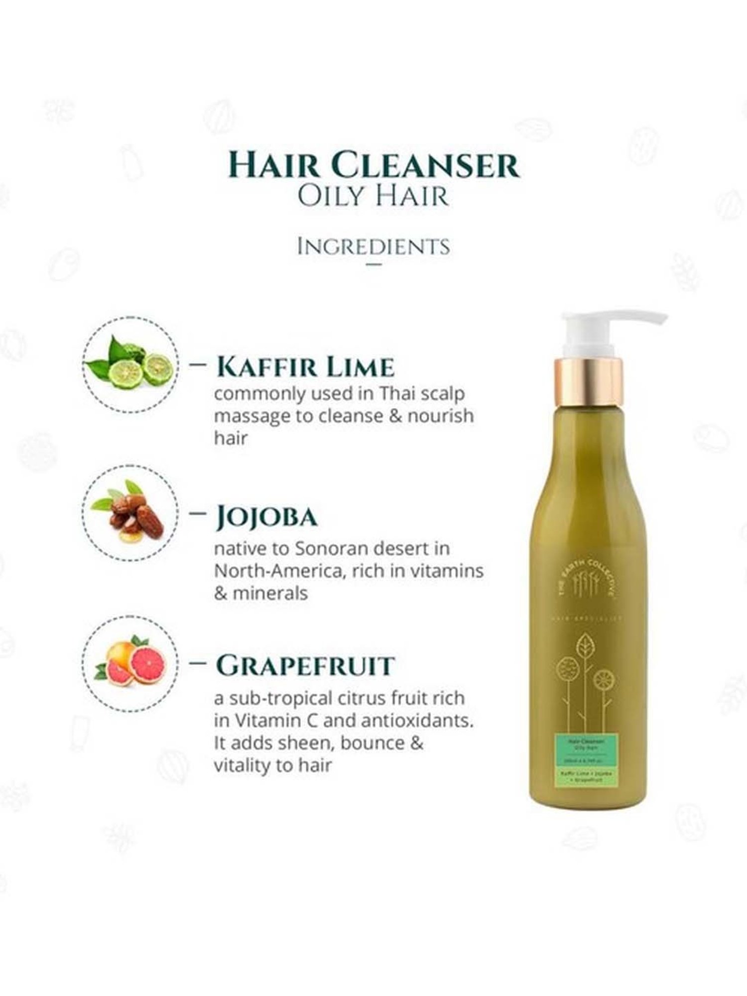 The Earth Collective Oily Hair Cleanser - 200 ml
