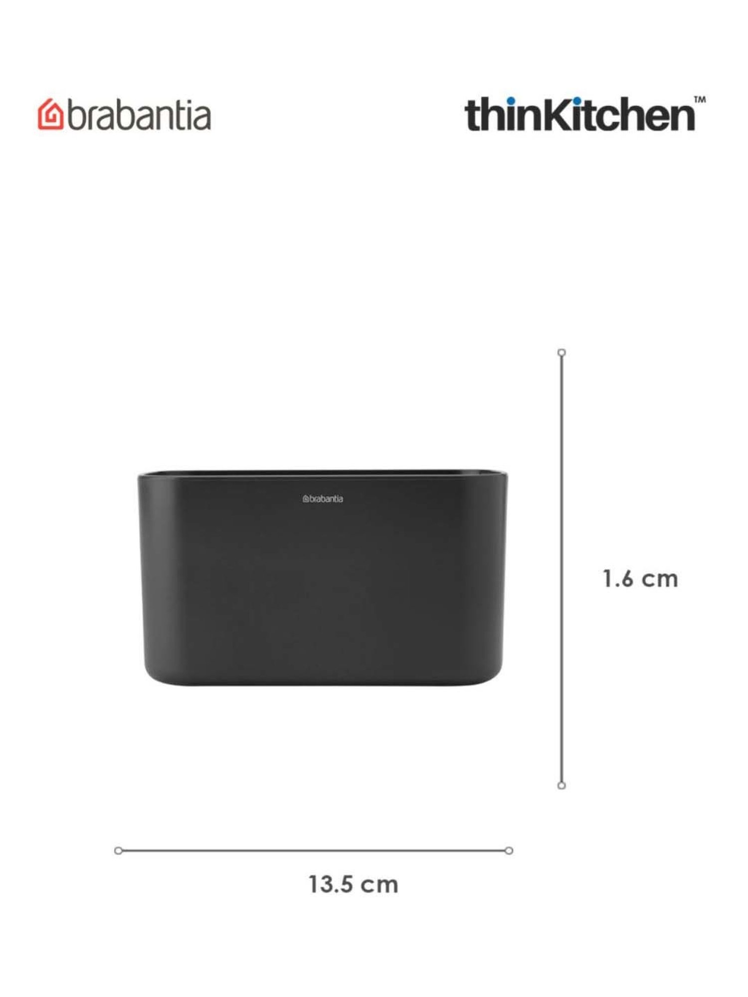 Brabantia Dark Grey Plastic Renew Bathroom Caddy